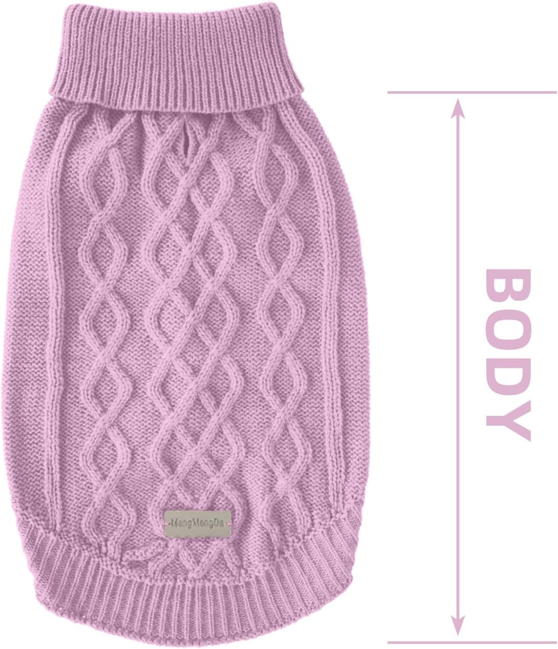 MengMengDa – Suéter para perro, ropa elástica cómoda para mascotas, cuello alto, cálido, suave, suéter de punto para perros pequeños y medianos