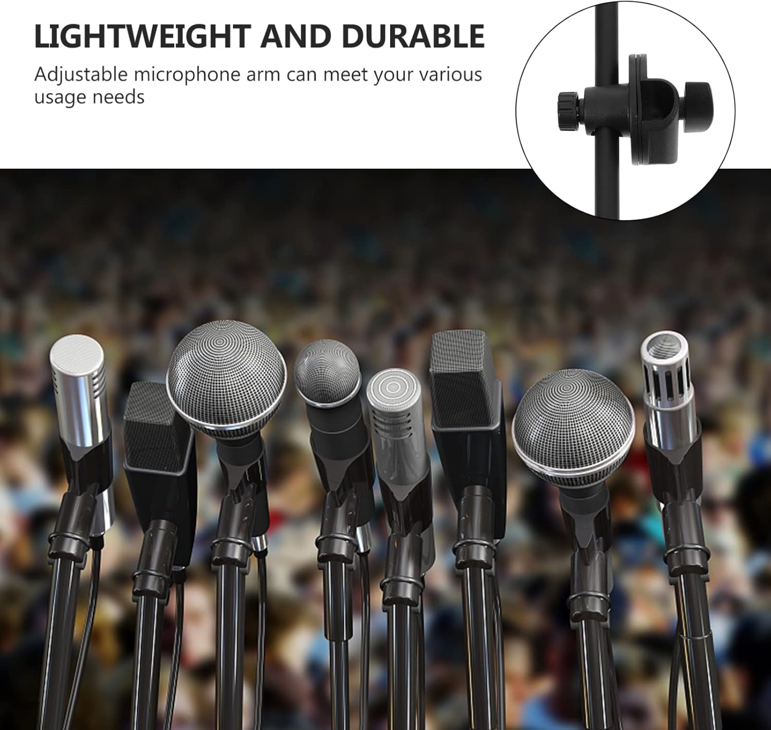 ERINGOGO 1 Unidades soporte de micrófono soporte de micrófono de metal Mic brazo brazo soporte de micrófono soportes de metal accesorios de