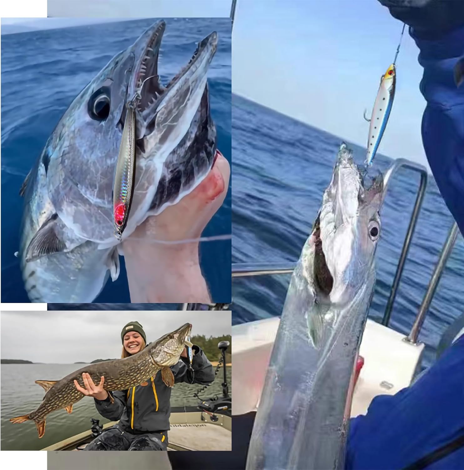 Saltwater Fishing Lures Slow Pitch Jigging Vertical Jig Artificial Bait Metal Jig Fishing Inshore Offshore for Tuna Bluefin Salmon Trout Striped