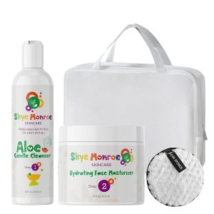 Paquete de cuidado de la piel  Limpiador suave de aloe  Hidratante facial hidratante  Esponja limpiadora  Juego de bolsas de viaje  Nutritivo Paquete de cuidado de la piel  Limpiador suave de aloe  Hidratante facial hidratante  Esponja limpiadora  Juego de bolsas de viaje  Nutritivo