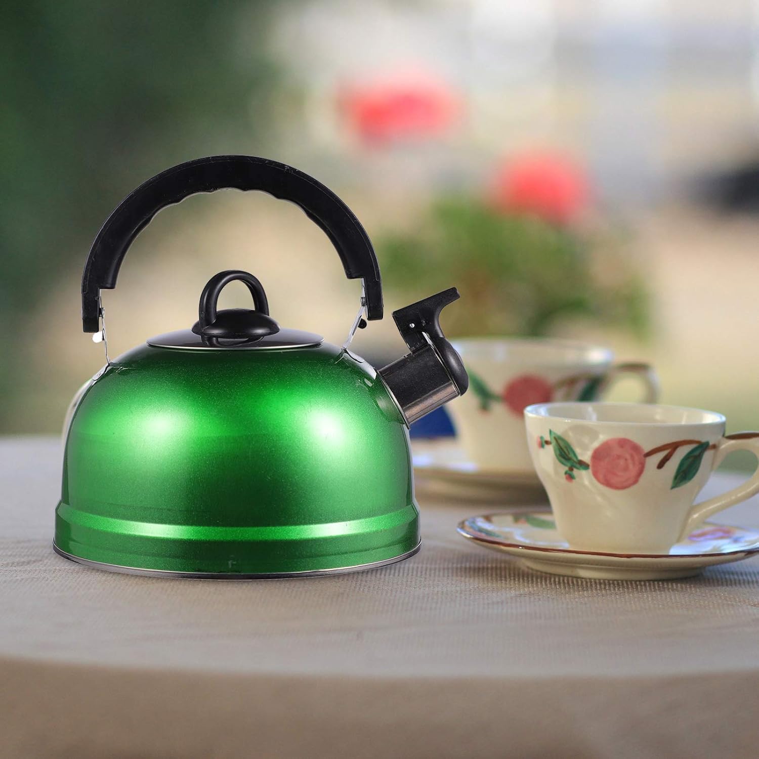 Cabilock 1 hervidor de gas con tapa de gas, tetera hervida con tapa de gas, estufa de té, hervidor de té, tetera superior, hervidor de agua,