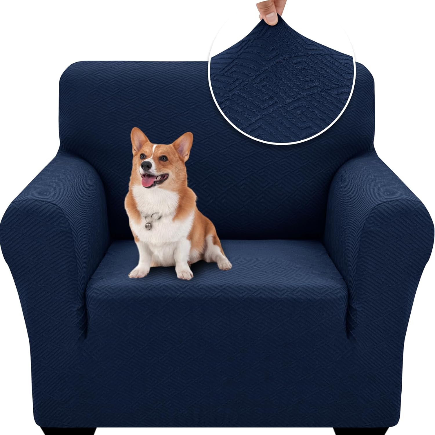 Fundas elásticas para sillón 2024, 1 pieza, protector para silla de sala de estar, funda gruesa y suave con parte inferior elástica, funda para sofá