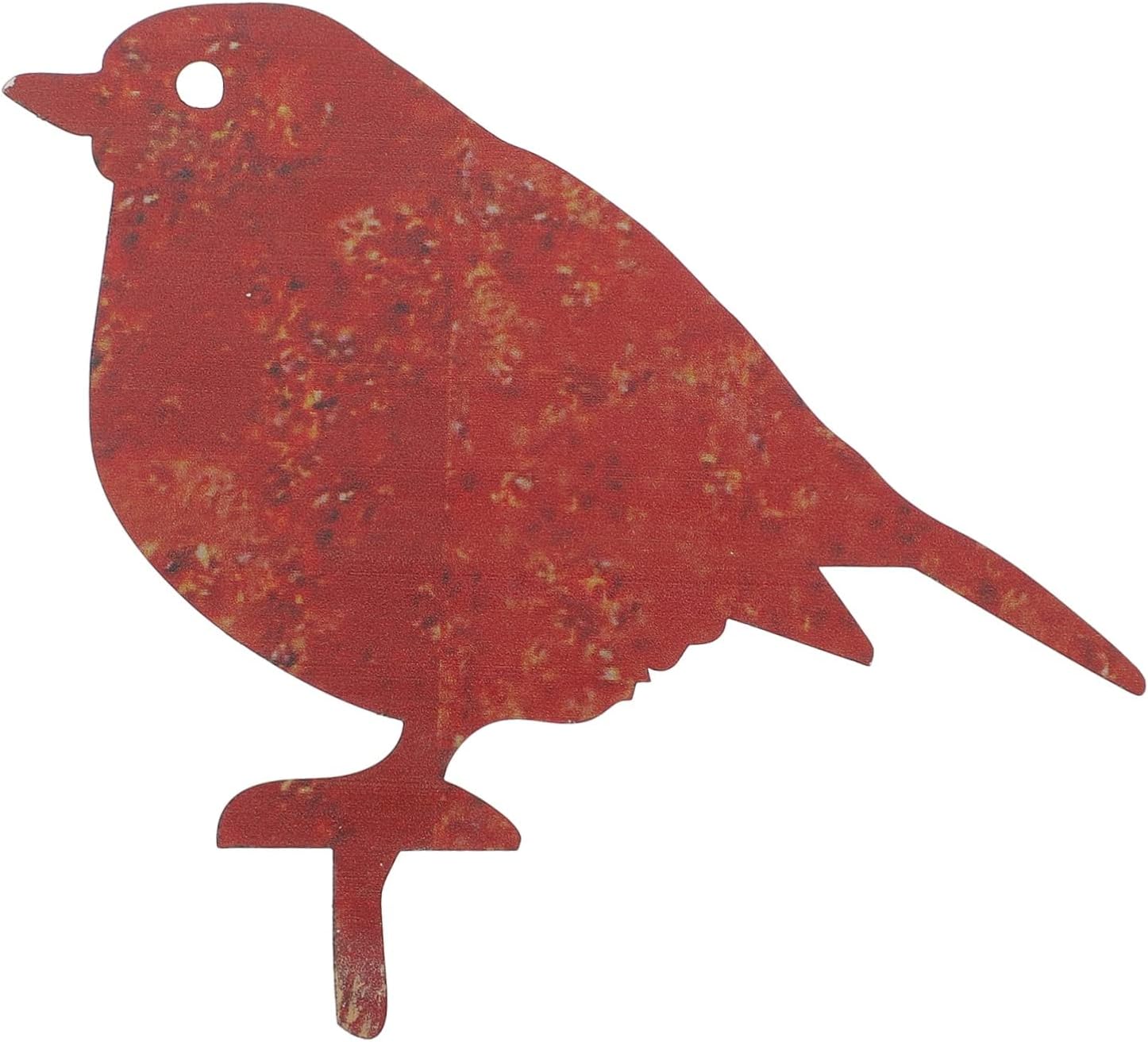 Yardwe Tarjeta de pájaro de hojalata decorativa hoja de hierro el pájaro