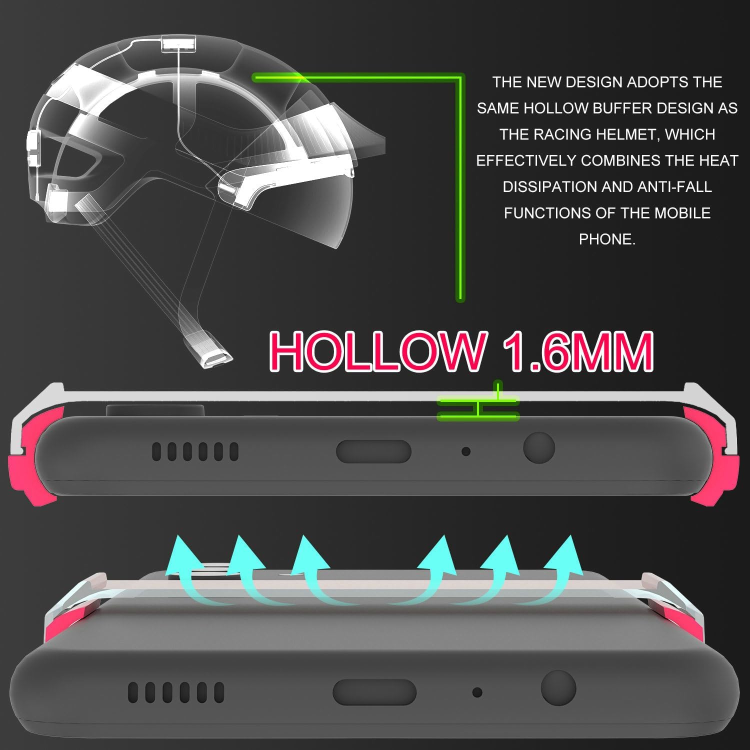 Funda para Galaxy A03S compatible con Samsung A03S S134dl con protector de pantalla de vidrio templado PC duro + silicona suave luz reflectante