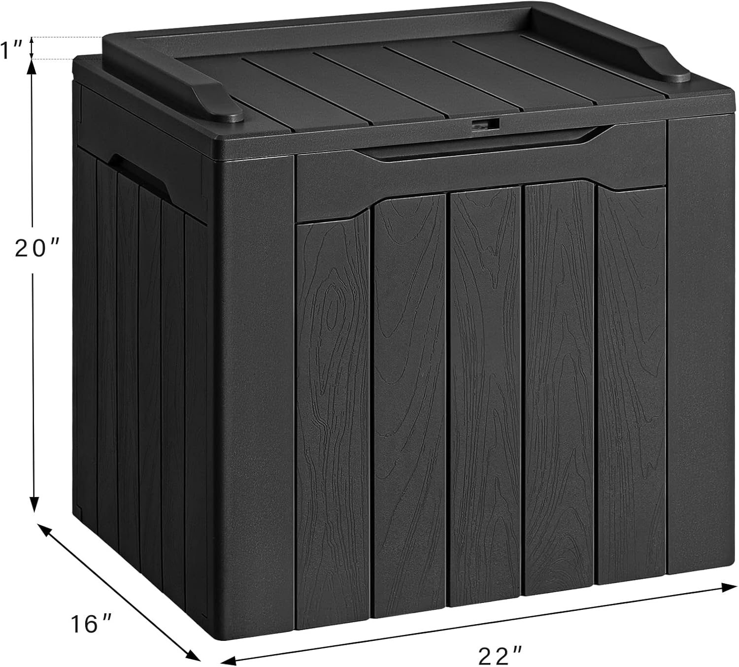 Devoko Caja de resina de 30 galones para interiores y exteriores, caja de almacenamiento impermeable para patio, piscina, accesorios de