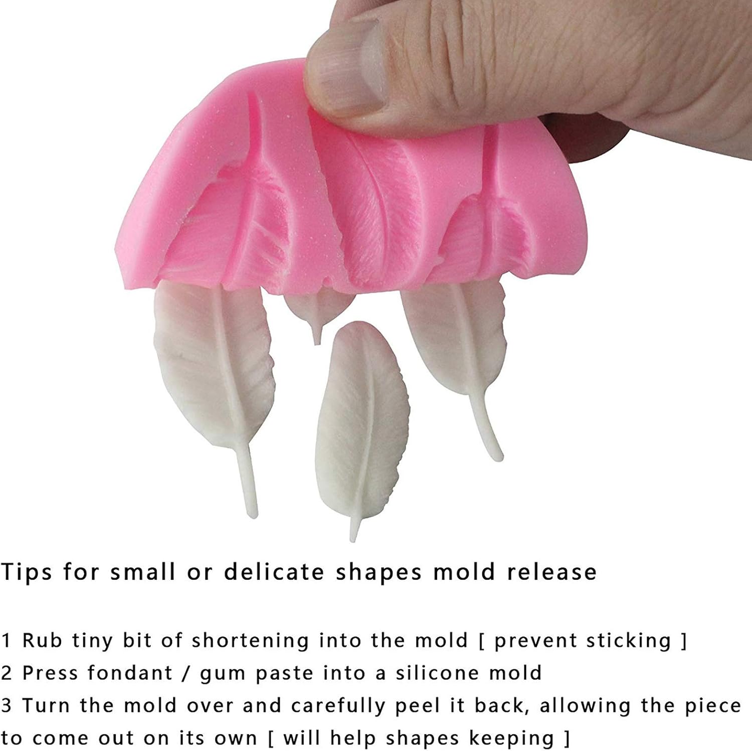 FUNSHOWCASE Molde de silicona de bambú para decoración de bordes de pastel de fondant