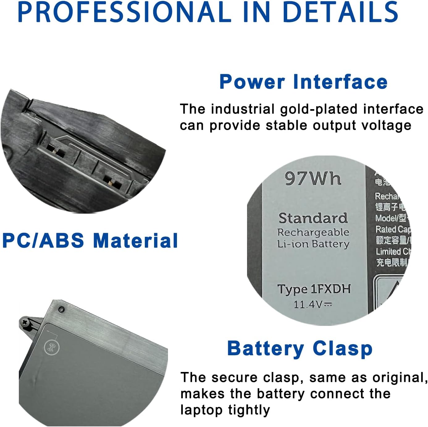 1FXDH 1WJTO – Batería de repuesto para laptop Dell Latitude 15 5501 5511 E5501 E5511 Precision 3541 3551 Series Notebook 01WJT0 1WJT0 0D191G D191G