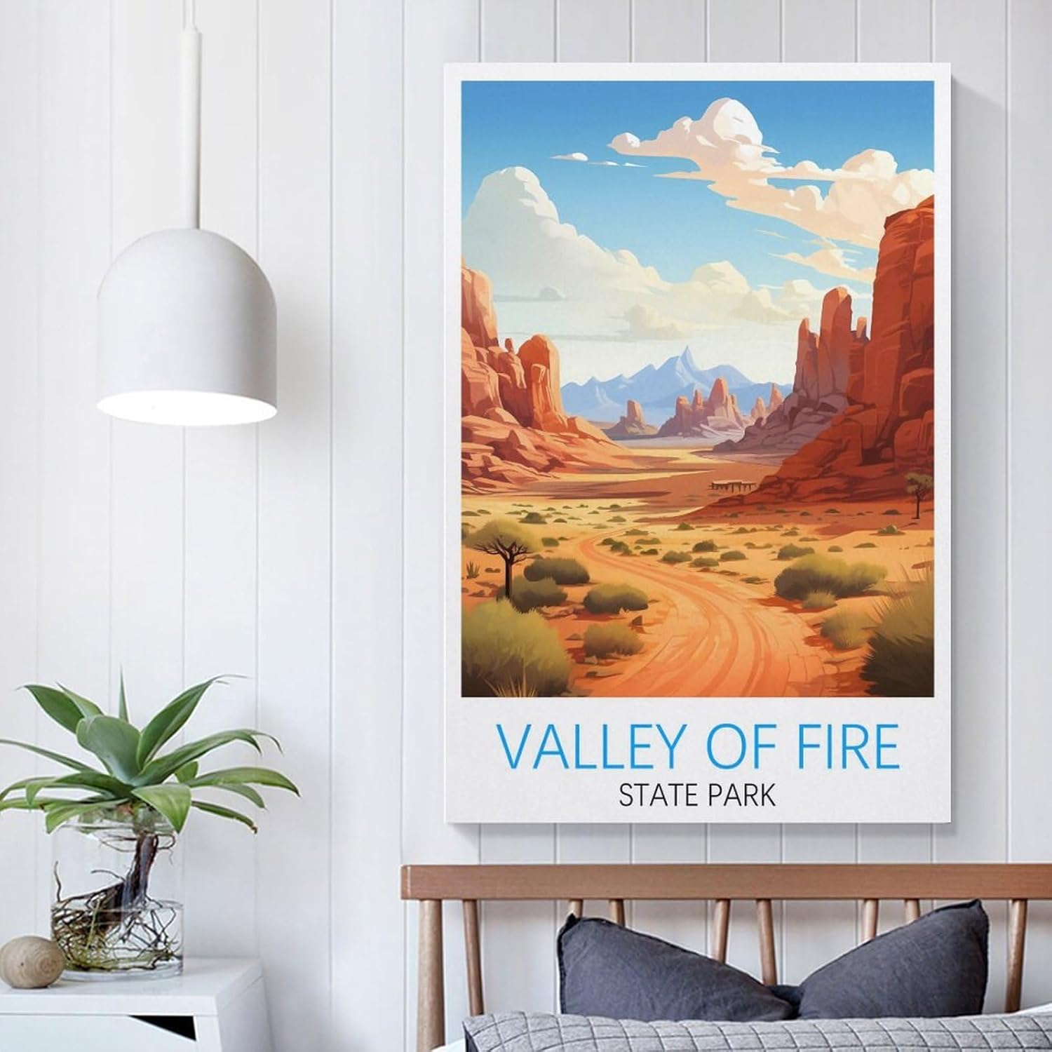 Valley of Fire State Park Nevada – Pósteres de viaje vintage de 08 x 12 pulgadas (7.9 x 11.8 in) impresiones artísticas de pared para sala de estar,