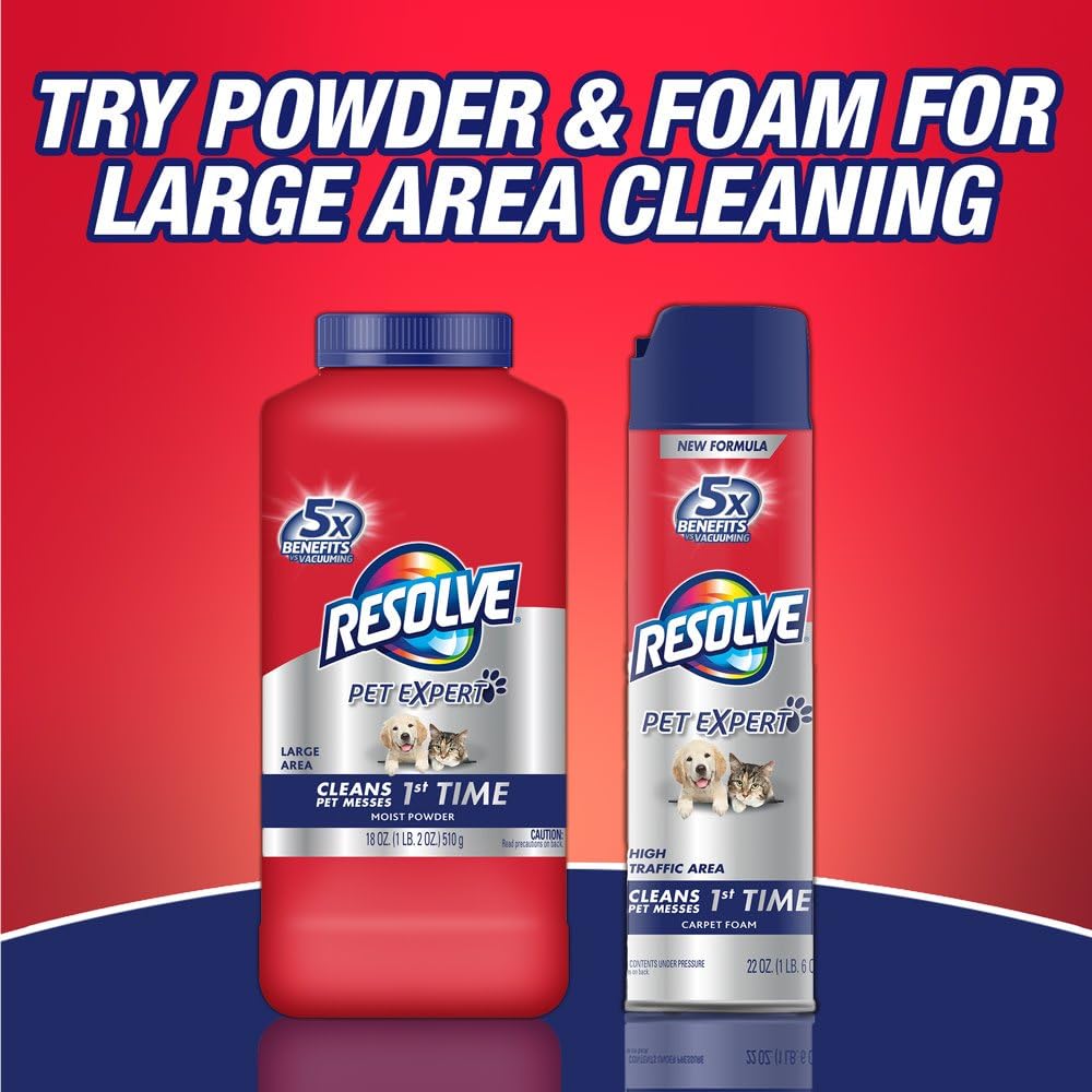 Resolve Champú limpiador de alfombras de vapor, 60 onzas, lino crujiente, concentrado 2X, seguro para Bissell, Hoover y Rug Doctor