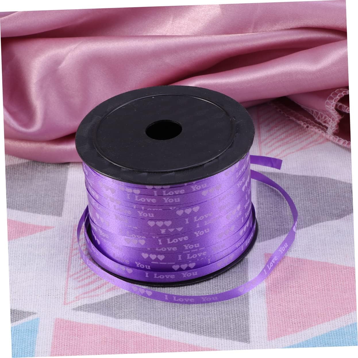 NOLITOY 3 Uds. 100 cintas para manualidades, color morado, para manualidades, cinta de Navidad, cinta de poliéster, cinta decorativa para rizar, San