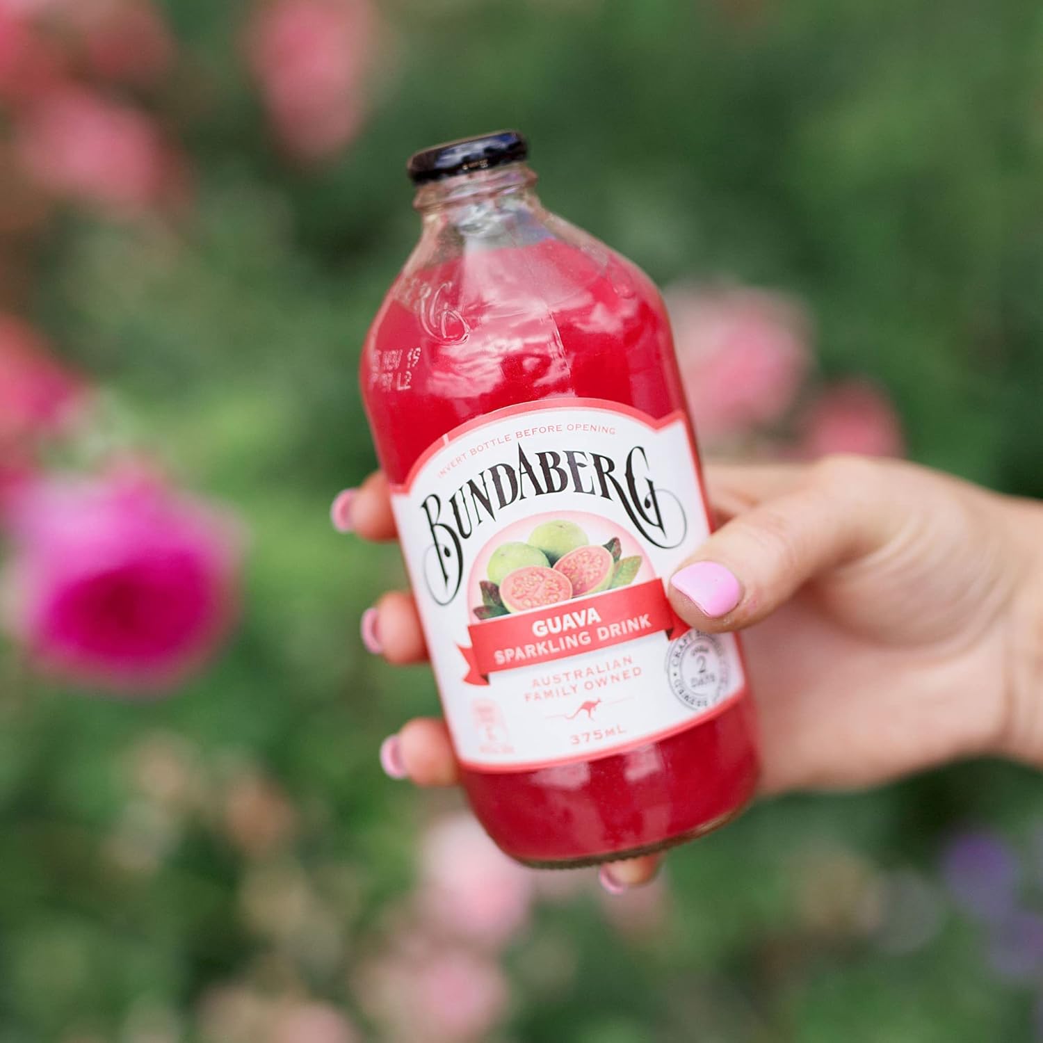 Bundaberg Bebida de frutas espumosas, guayaba, 12.7 onzas líquidas, 4 unidades