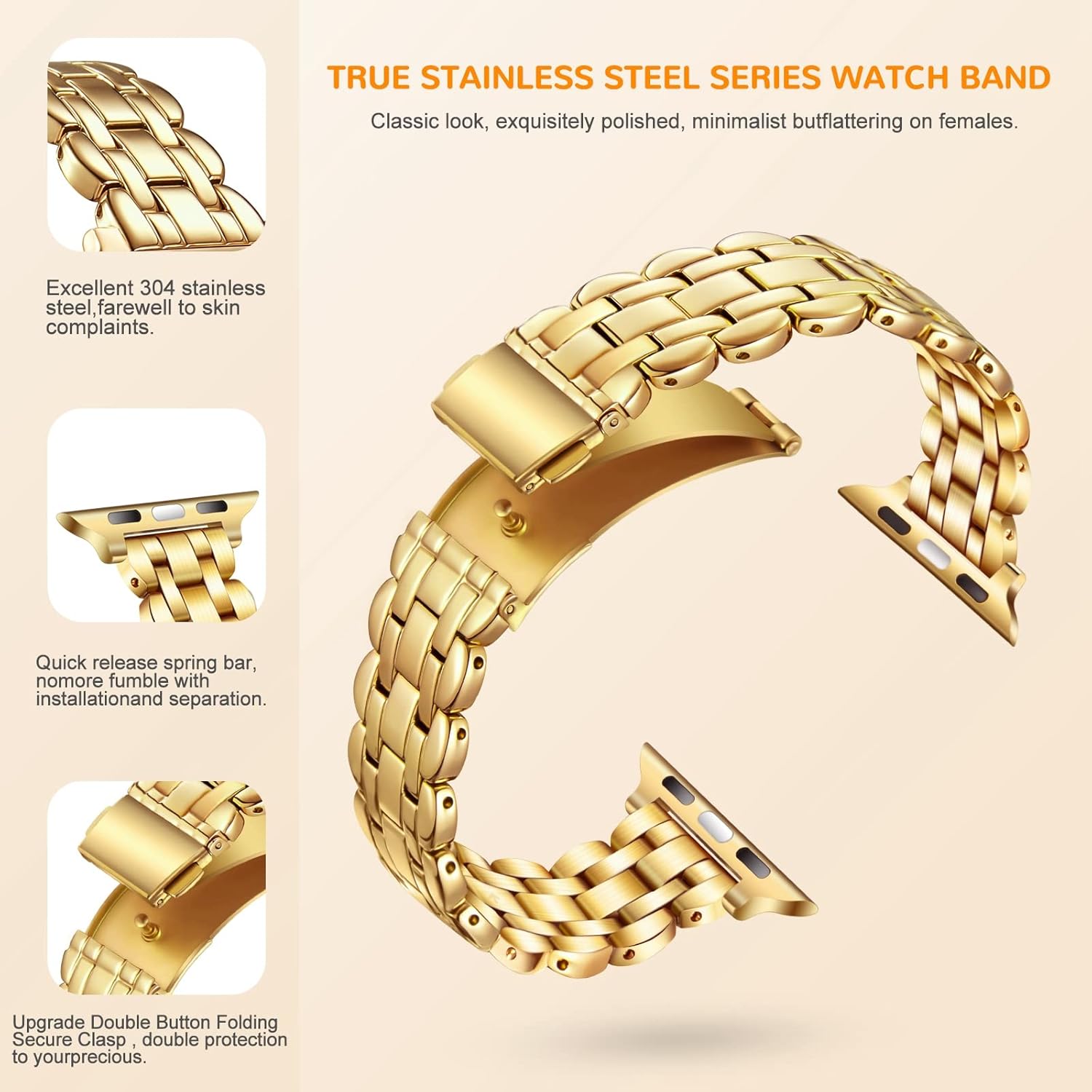 Thinkbands Correas de reloj compatibles con Apple Watch Band de 1.496 in, 1.575 in, 1.614 in, 1.654 in, 1.732 in, 1.772 in, Iwatch SE Series