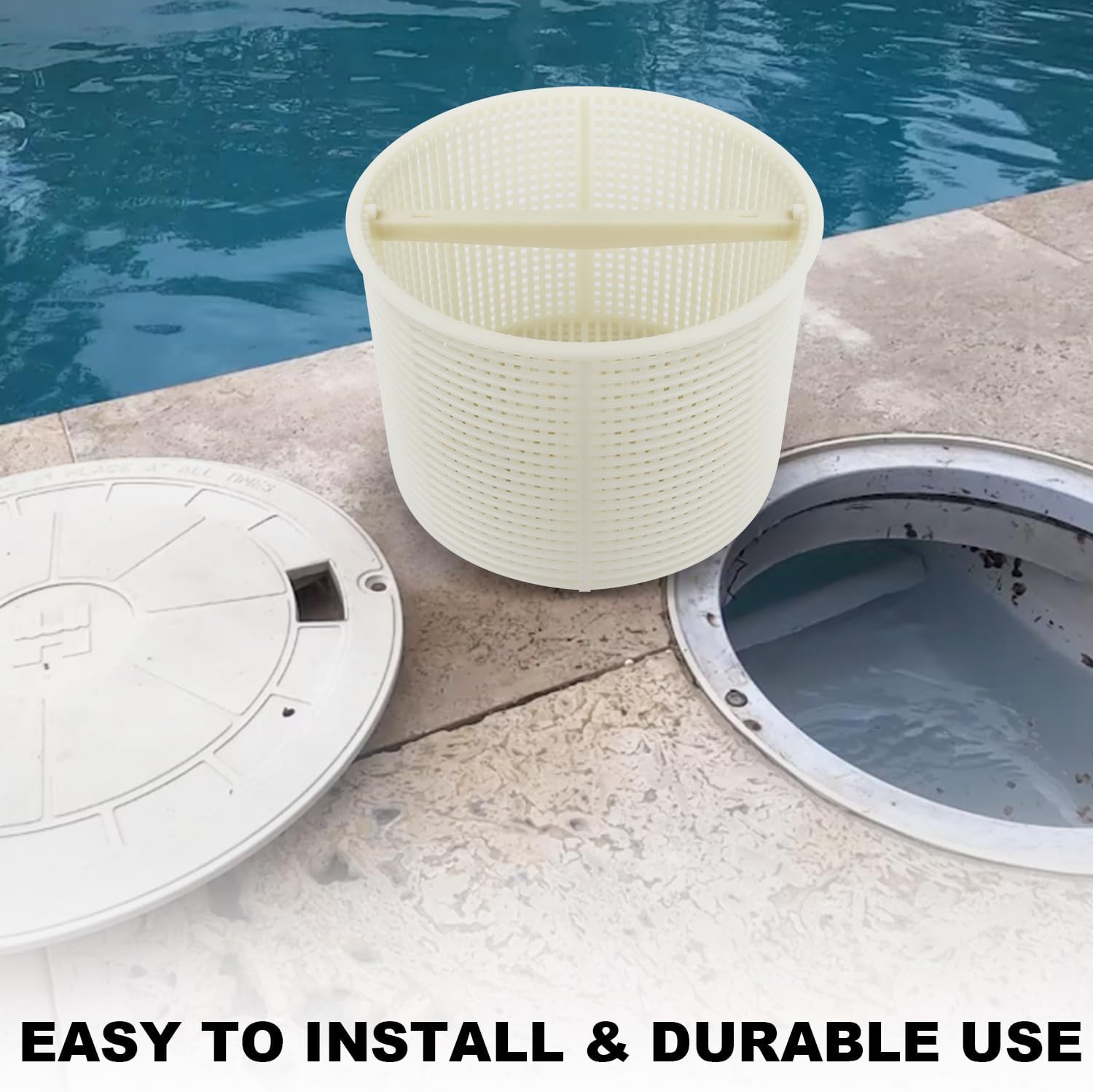 Cesta de skimmer de piscina spx1082ca apta para cestas Hayward Skimmer para piscinas enterradas, repuesto B-152 Aladdin