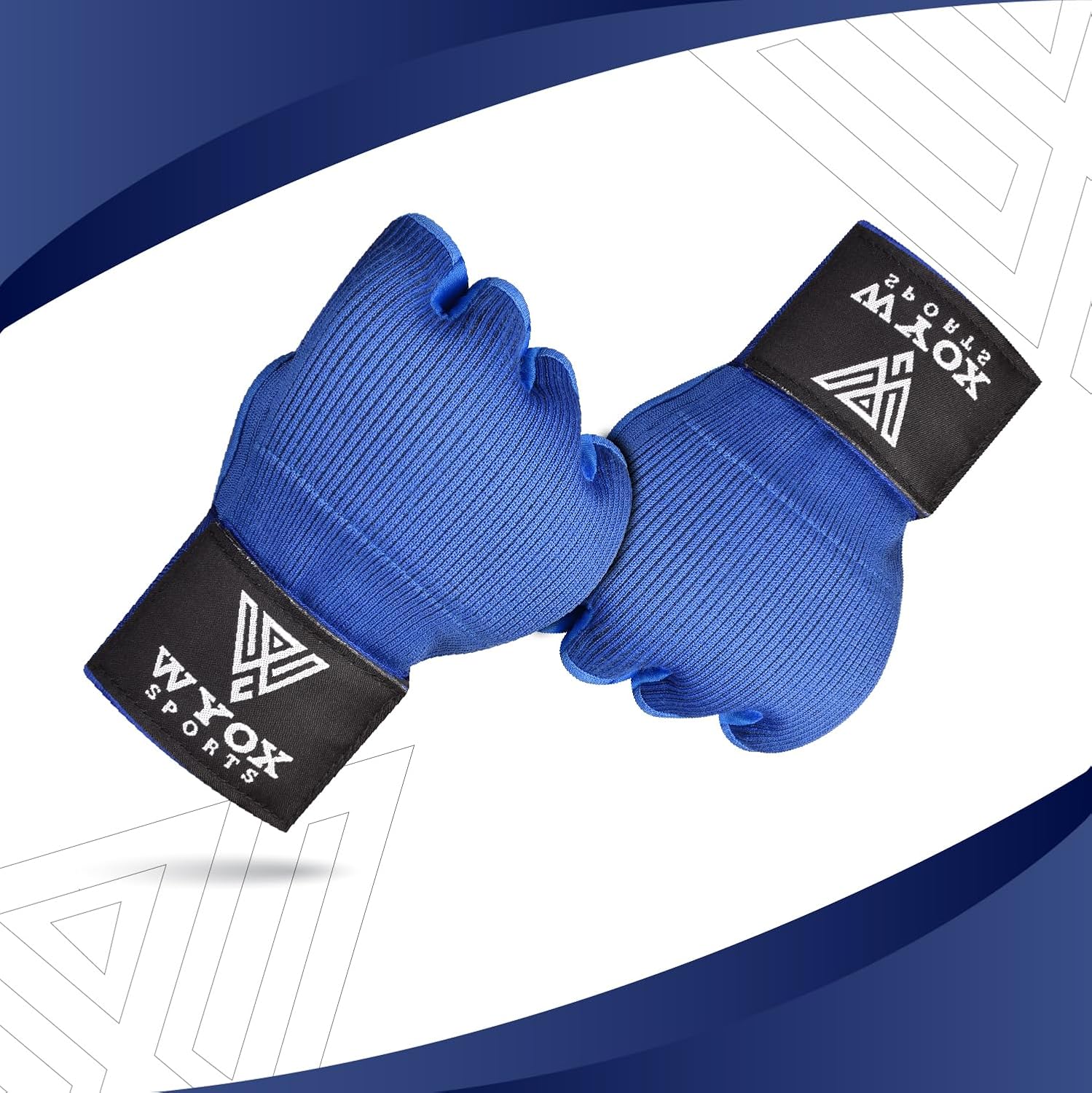 WYOX – Vendas elásticas de boxeo con nudillos acolchados de gel en el interior, para proteger los puños, para mujeres y hombres, muñequeras para