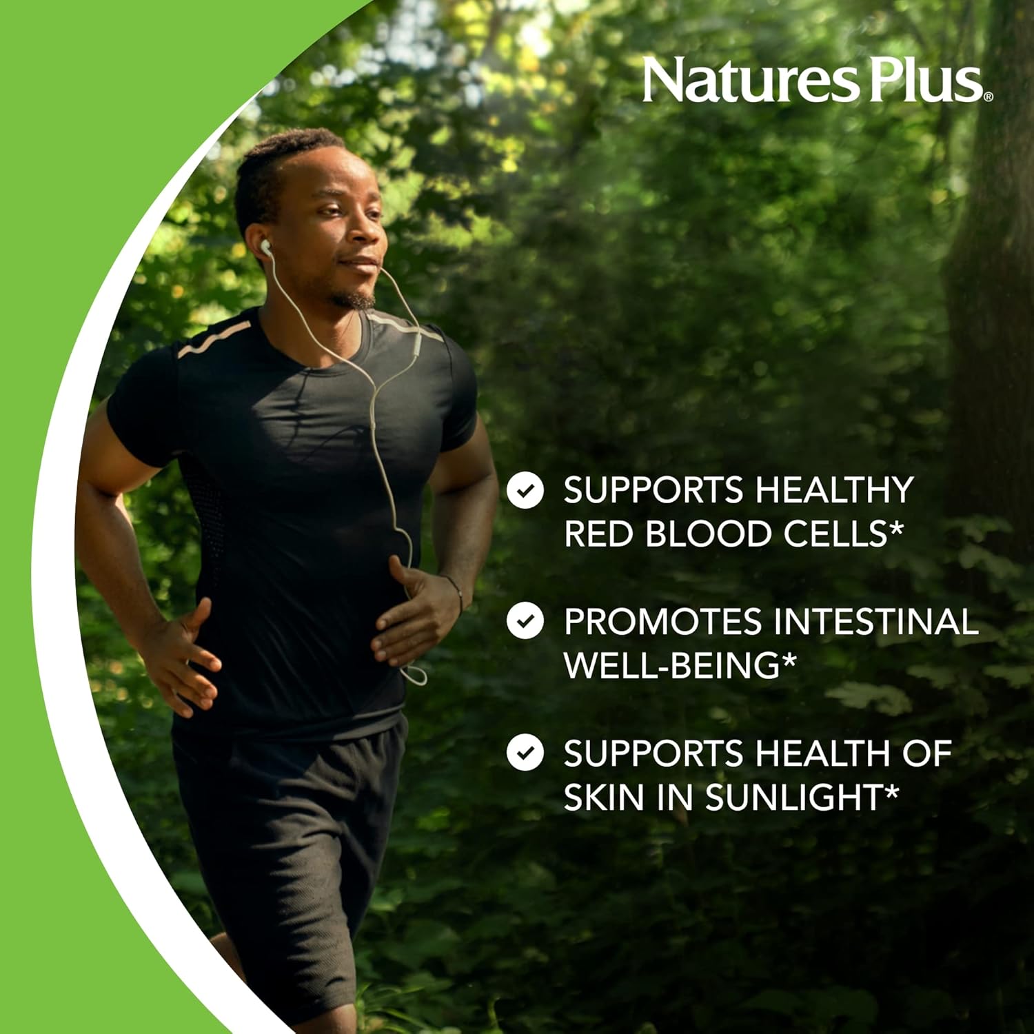NaturesPlus PABA, liberación sostenida (ácido para-aminobenzoico) – 1000 mg, 60 tabletas vegetarianas – Suplemento de apoyo para la salud de la