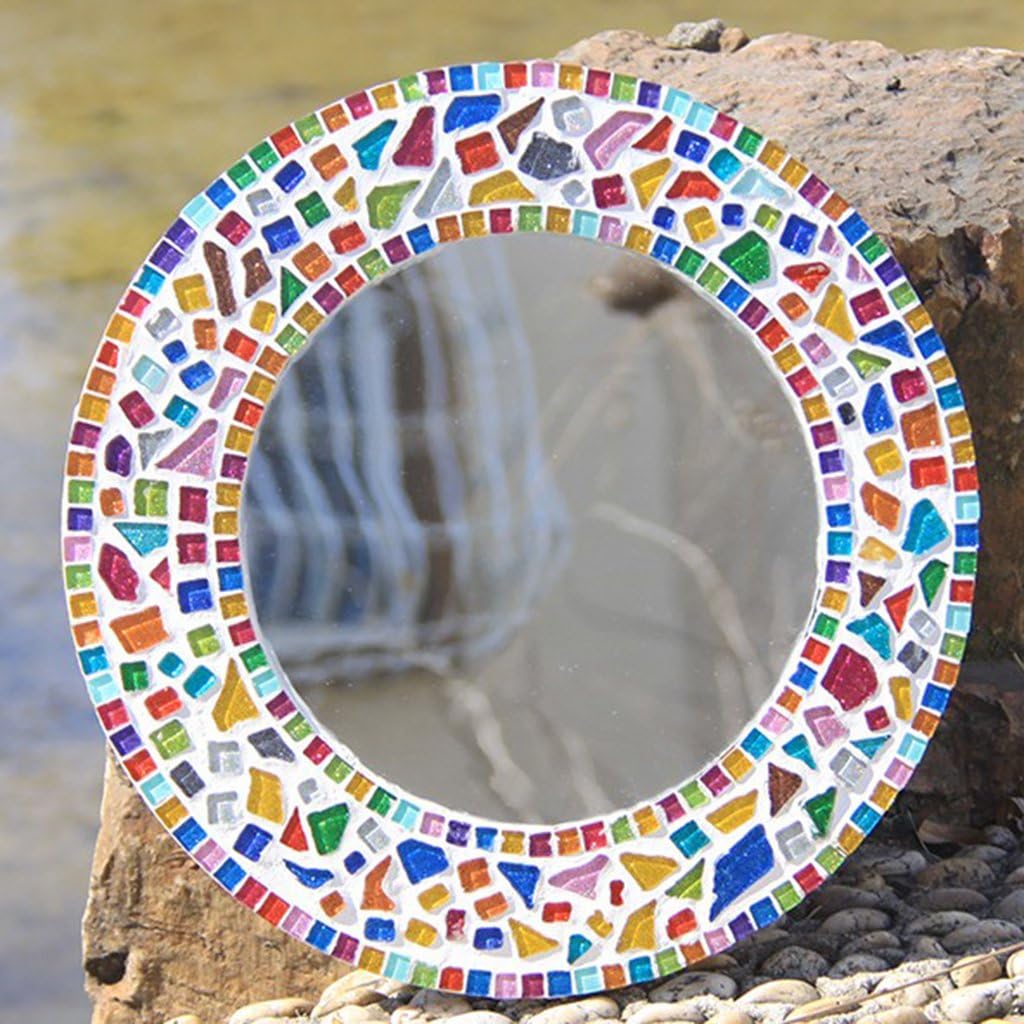 Tira de vidrieras de 0.3 x 0.8 in, piezas de mosaico de vidrio transparente, azulejos de mosaico, pasatiempos, manualidades, material de 7.05 oz