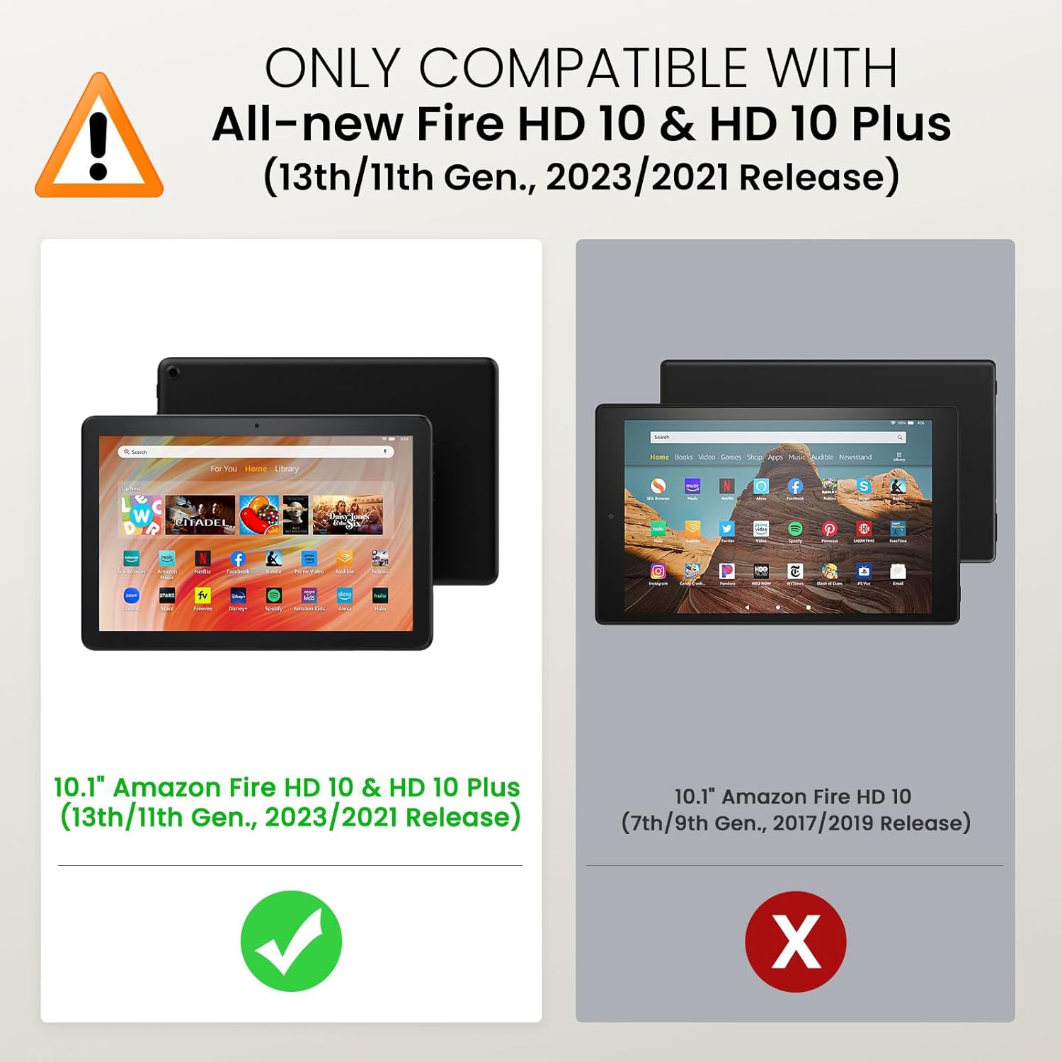 MoKo – Funda para tablet Kindle Fire HD 10 y 10 Plus (11. generación, versión 2021), diseño delgado y plegable con función de encendido y apagado
