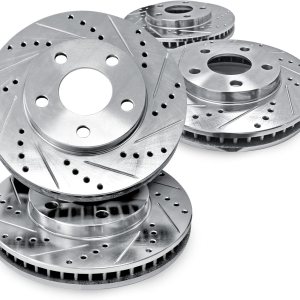 delantera + trasera Eline Eline drilled Slotted rotores de freno disco CEC. 49001.01 delantera + trasera Eline Eline drilled Slotted rotores de freno disco CEC. 49001.01