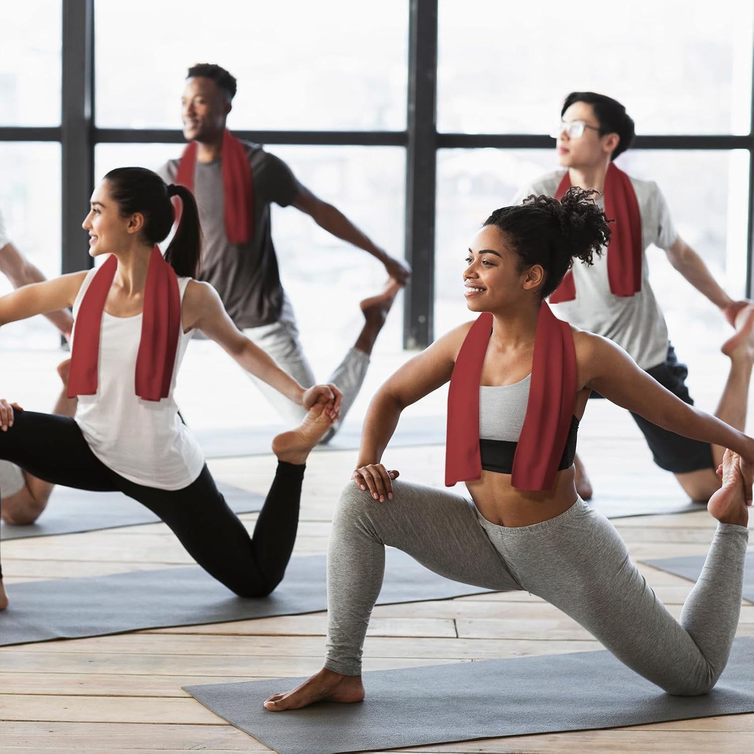 Honoson Toalla de enfriamiento a granel transpirable para entrenamiento frío y cuello toalla de microfibra para gimnasio, viajes, yoga, campamento,