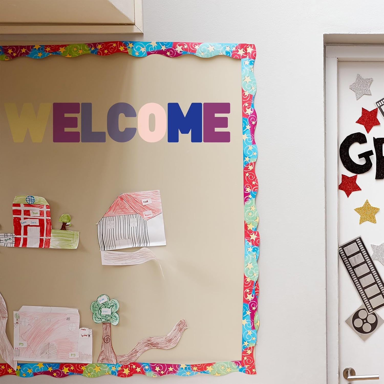 Panelee 145 piezas de 20 hojas de calcomanías grandes de vinilo de 4 pulgadas, calcomanías de letras del alfabeto, letras con números,