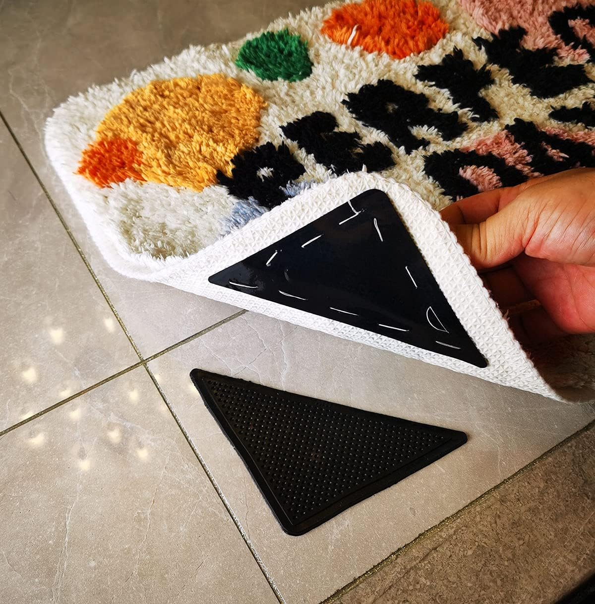 Ruggies As Seen On TV – Tapón de agarre para alfombra, resistente y lavable, almohadilla de agarre para piso, tapón de agarre de succión, soporte