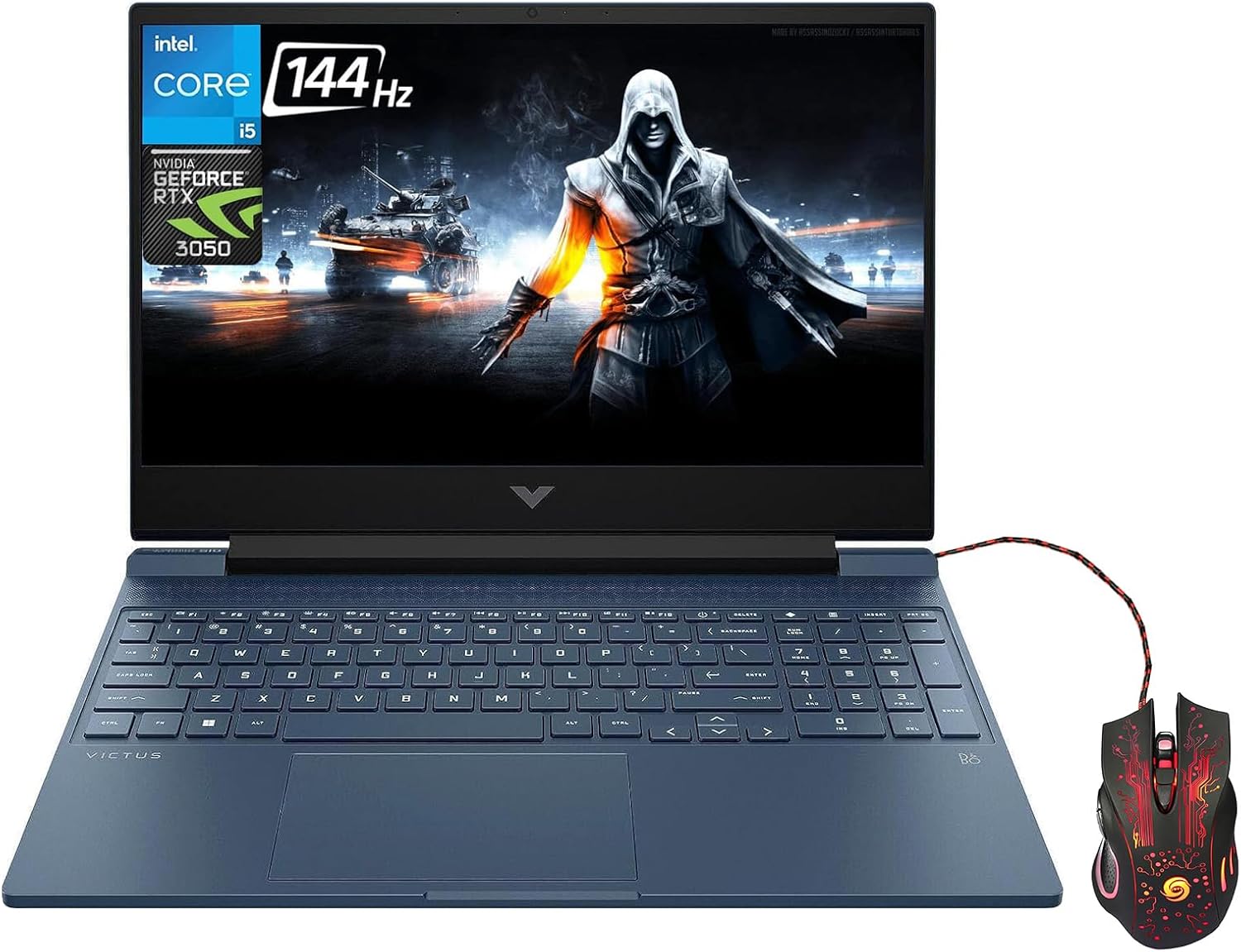 HP Victus 15 – Laptop para juegos 2023, pantalla de 15.6 pulgadas de 144 Hz, procesador Intel Core i5-13420H, gráficos NVIDIA GeForce RTX 3050, 64