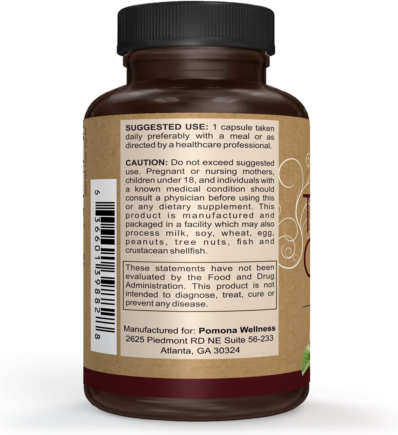 Pomona Wellness Suplemento de cereza ácida, soporte antioxidante, ayuda a la recuperación muscular, vitamina de frutas hecha con cerezas ácidas, sin