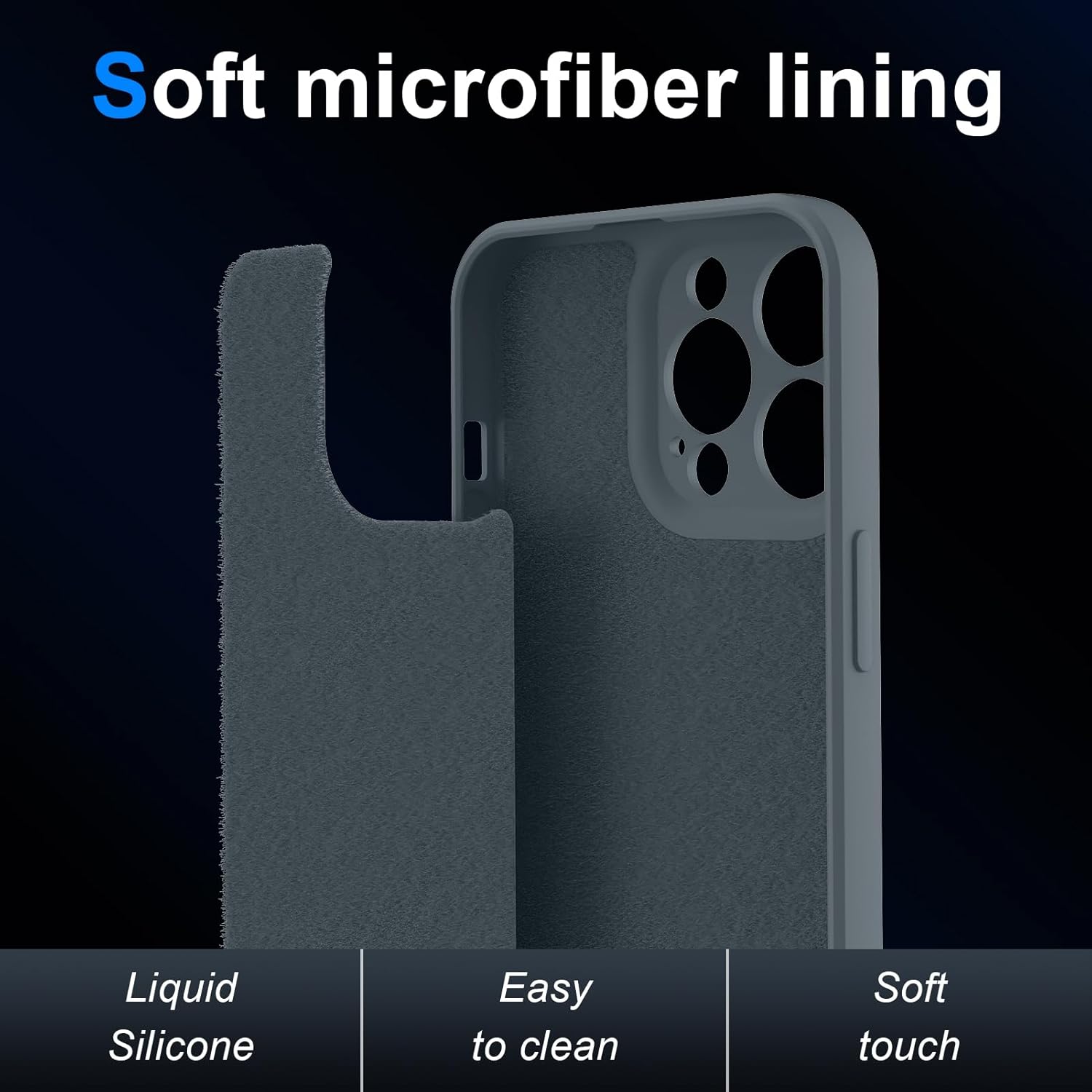 CMYFUTNG Funda para iPhone 13 Mini, silicona líquida de alta calidad sedosa al tacto, protección de la cámara, forro de microfibra suave