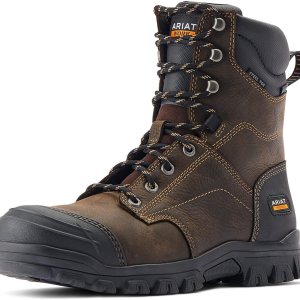 Ariat Botas de trabajo para hombre Treadfast de 8 pulgadas con punta de acero impermeable Ariat Botas de trabajo para hombre Treadfast de 8 pulgadas con punta de acero impermeable