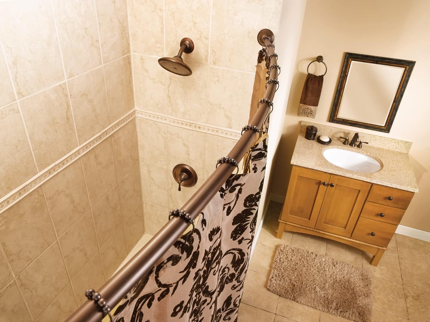 Moen S6310ORB ExactTemp – Cabezal de ducha de lluvia de una sola función de 7 pulgadas con tecnología de inmersión a un caudal de 2.5 GPM, bronce