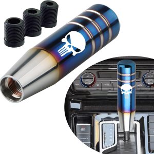1 perilla de transmisión para automóvil, manija de palanca de cambio de metal de mano pesada de 5.11 x 1.37 pulgadas, accesorios decorativos 1 perilla de transmisión para automóvil, manija de palanca de cambio de metal de mano pesada de 5.11 x 1.37 pulgadas, accesorios decorativos