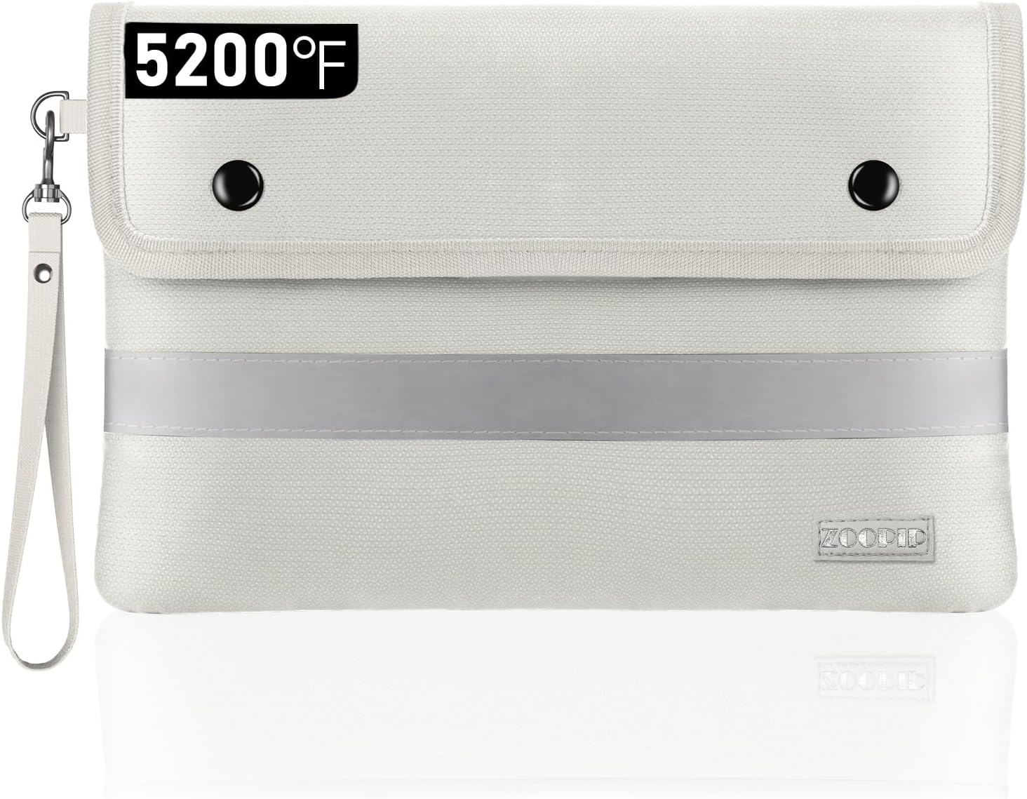 Bolsa de dinero ignífuga con cerradura, bolsa impermeable con aislamiento térmico de 5200 F, (11 x 7 pulgadas), 8 capas de materiales funcionales,