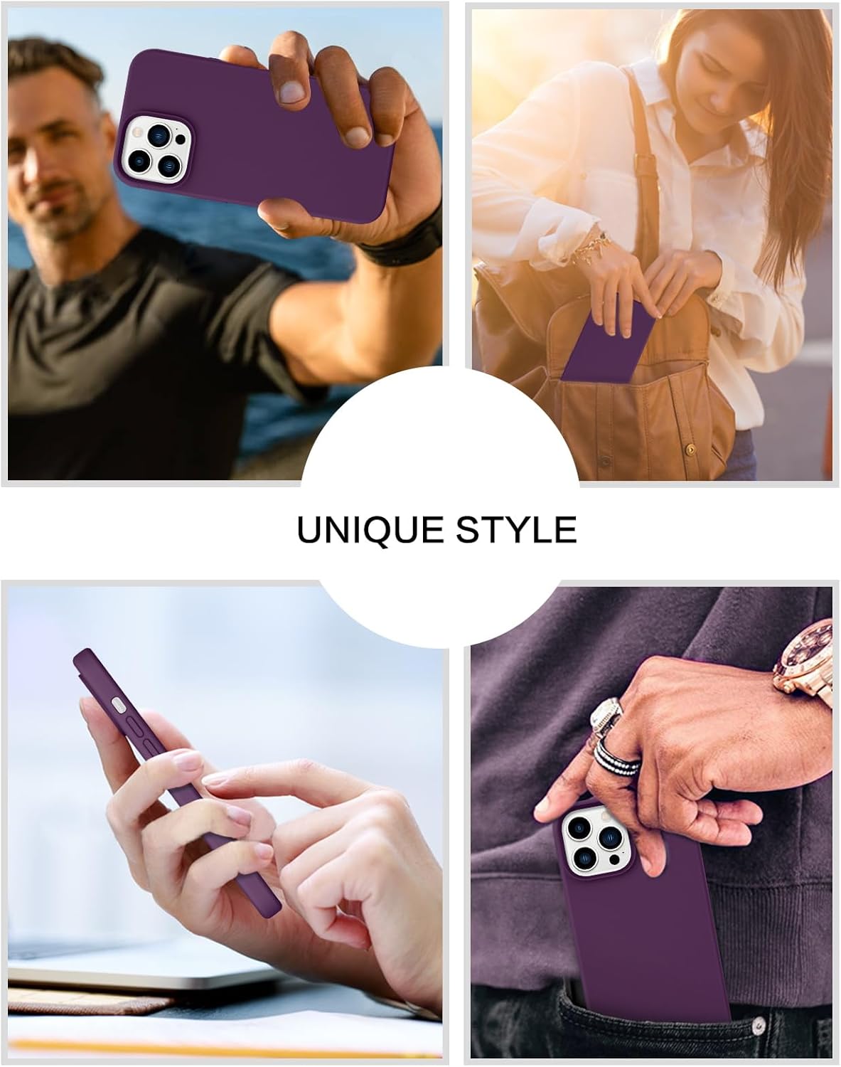 BENTOBEN Funda para iPhone 13 Pro, silicona suave, goma de gel, forro de microfibra, parte trasera dura, a prueba de golpes, funda protectora para