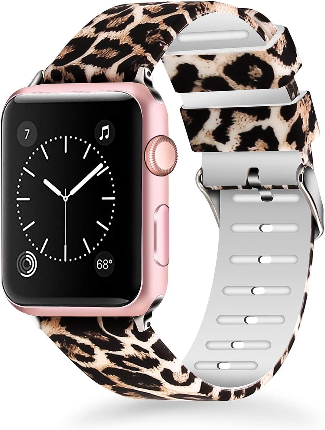 Correa de reloj de silicona compatible con Apple Watch Band de 1.496 in 1.575 in 1.614 in 1.654 in 1.732 in 1.772 in 1.929 in, correas deportivas de