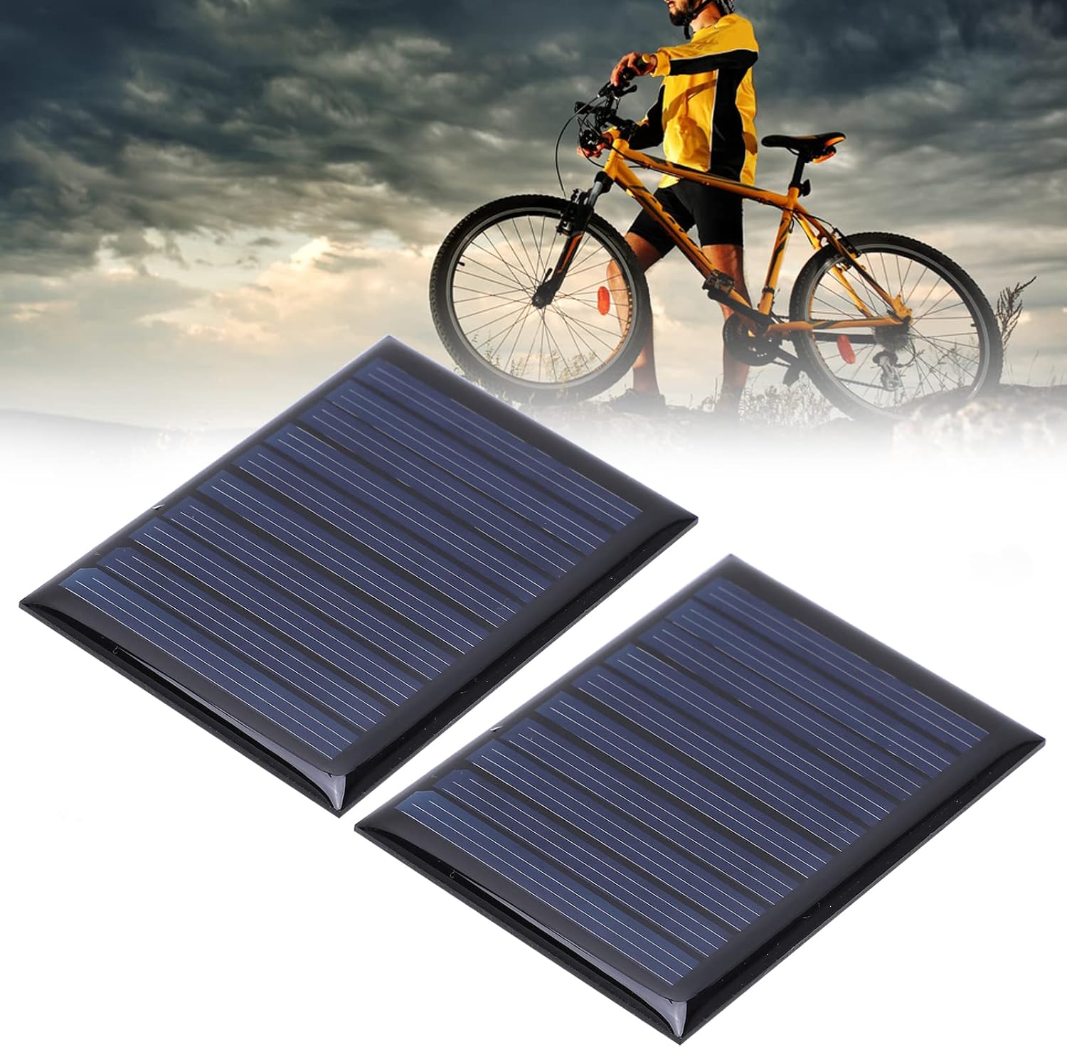 2 unids 5V 50mA panel de módulo de epoxi de energía solar mini panel de polisilicio 2.362×1.732 in duradero y de alta eficiencia versátil y compacto