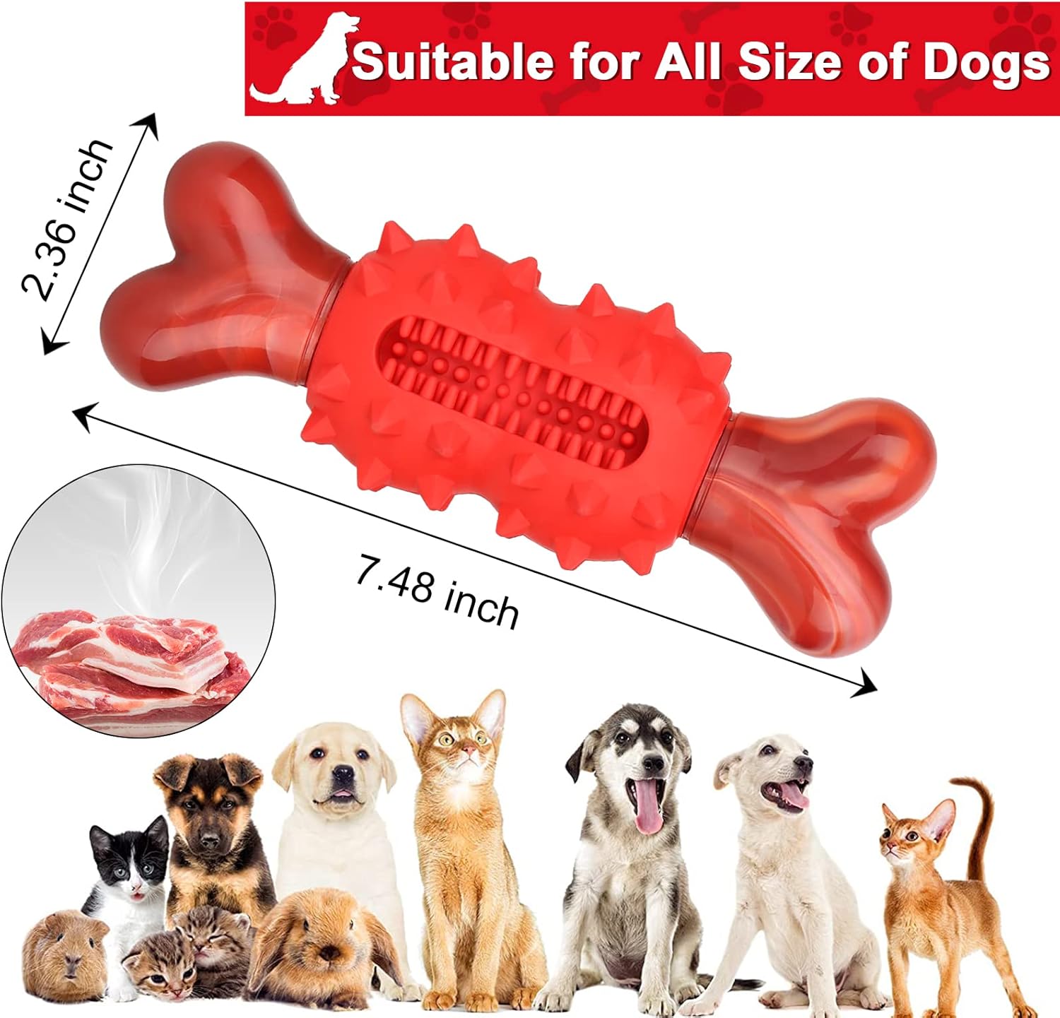 VIWIK Masticables para perros para masticadores agresivos, juguetes masticables para perros inteligentes grandes, medianos y pequeños, juguete de