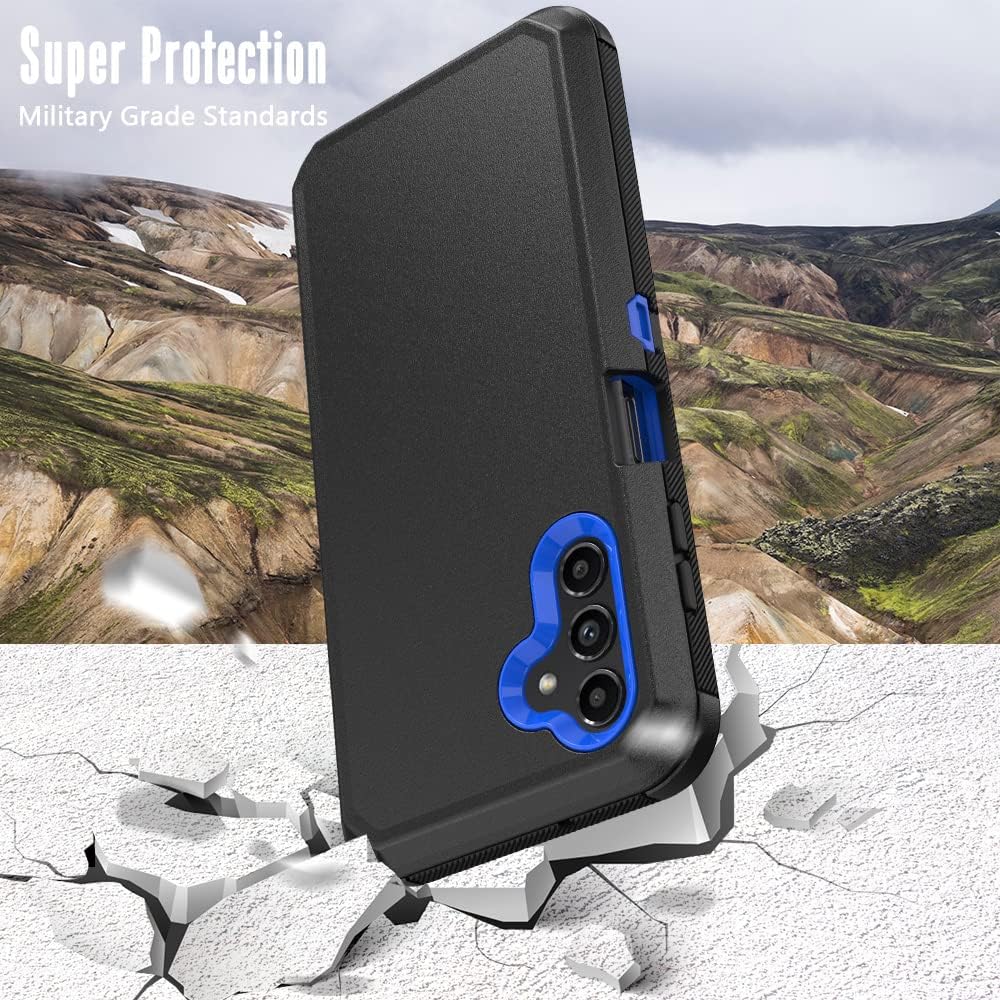TASHHAR Funda protectora para Samsung Galaxy A13, resistente, a prueba de golpes, con clip para cinturón para Samsung A13 5G de 6.5 pulgadas (negro