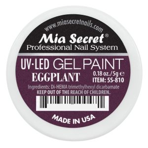 Mia Secret Sistema de uñas profesional UVLED Gel Paint – 0.18 oz (berenjena) Mia Secret Sistema de uñas profesional UVLED Gel Paint – 0.18 oz (berenjena)
