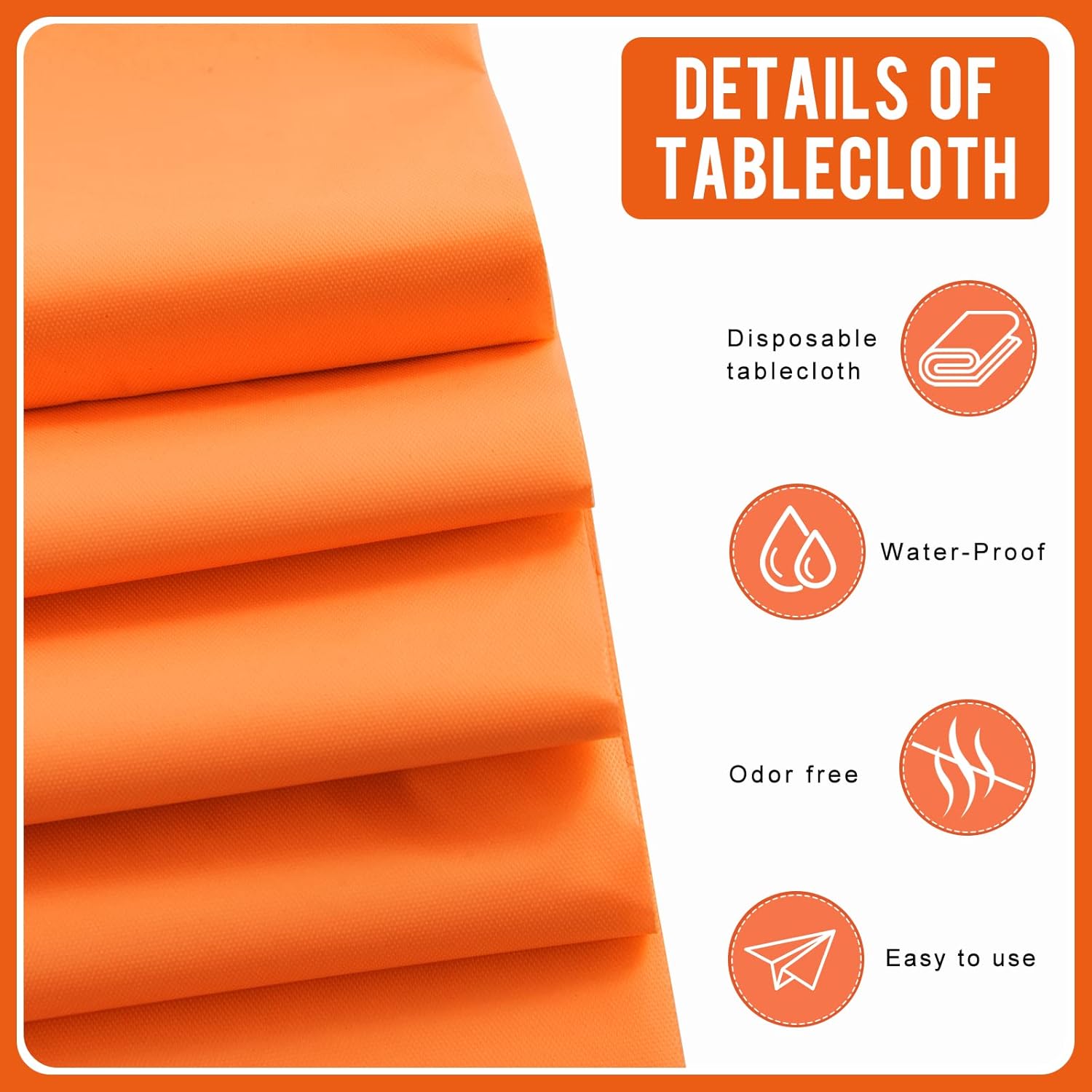 Eleclassi Paquete de 12 manteles de plástico desechables de alta calidad de 54 x 108 pulgadas, manteles de plástico para fiestas, mantel desechable