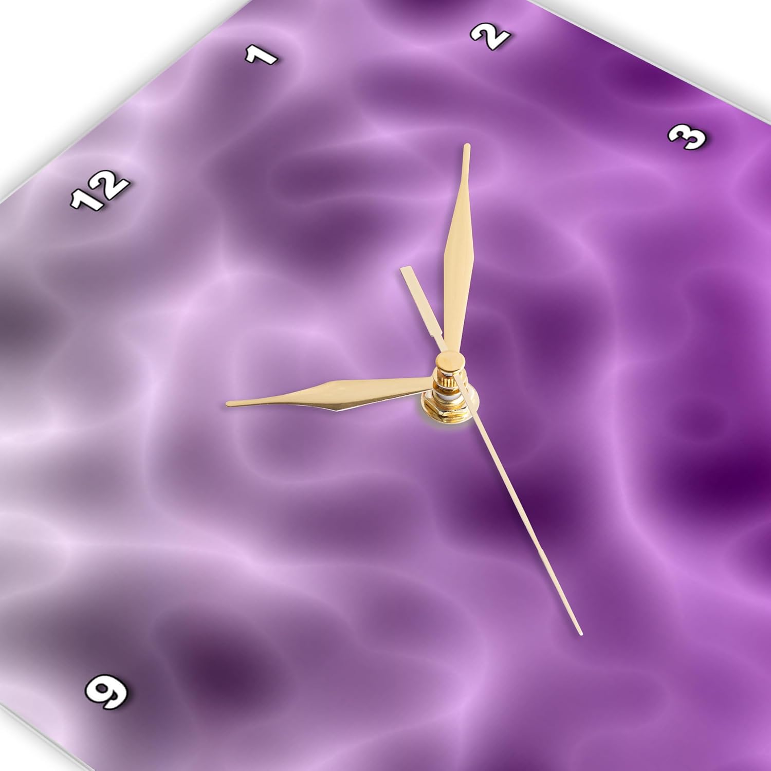 3dRose LLC Purple Haze – Reloj de pared abstracto de 10 x 10 pulgadas