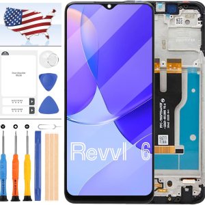 T-Mobile REVVL 6 pantalla de repuesto para teléfono T 5G pantalla LCD TMAF025G pantalla LCD táctil digitalizador kit de pieza de reparación (negro T-Mobile REVVL 6 pantalla de repuesto para teléfono T 5G pantalla LCD TMAF025G pantalla LCD táctil digitalizador kit de pieza de reparación (negro