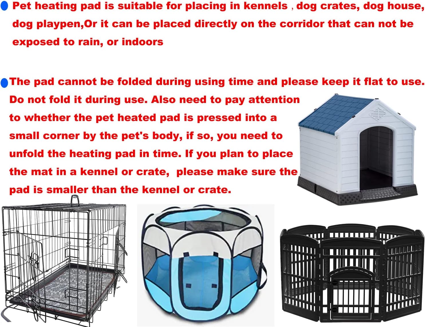 Almohadilla térmica para mascotas para perros grandes y gatos, almohadilla térmica para cama de perro, almohadilla térmica eléctrica para perros con