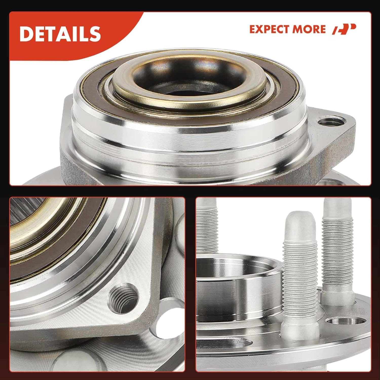 A-Premium Cojinete de rueda delantera o trasera y conjunto de cubo con 5 lengüetas compatible con Chevrolet y GMC y Buick y Cadillac – Equinox