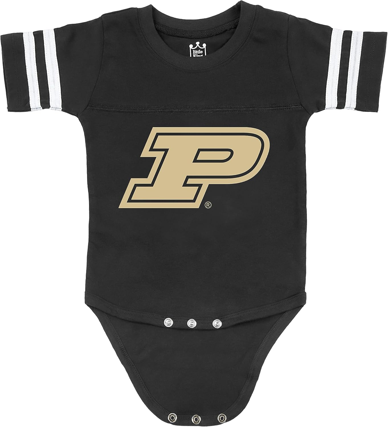 Little King Mameluco de fútbol universitario para niños, tallas 6M, 12M, 18M