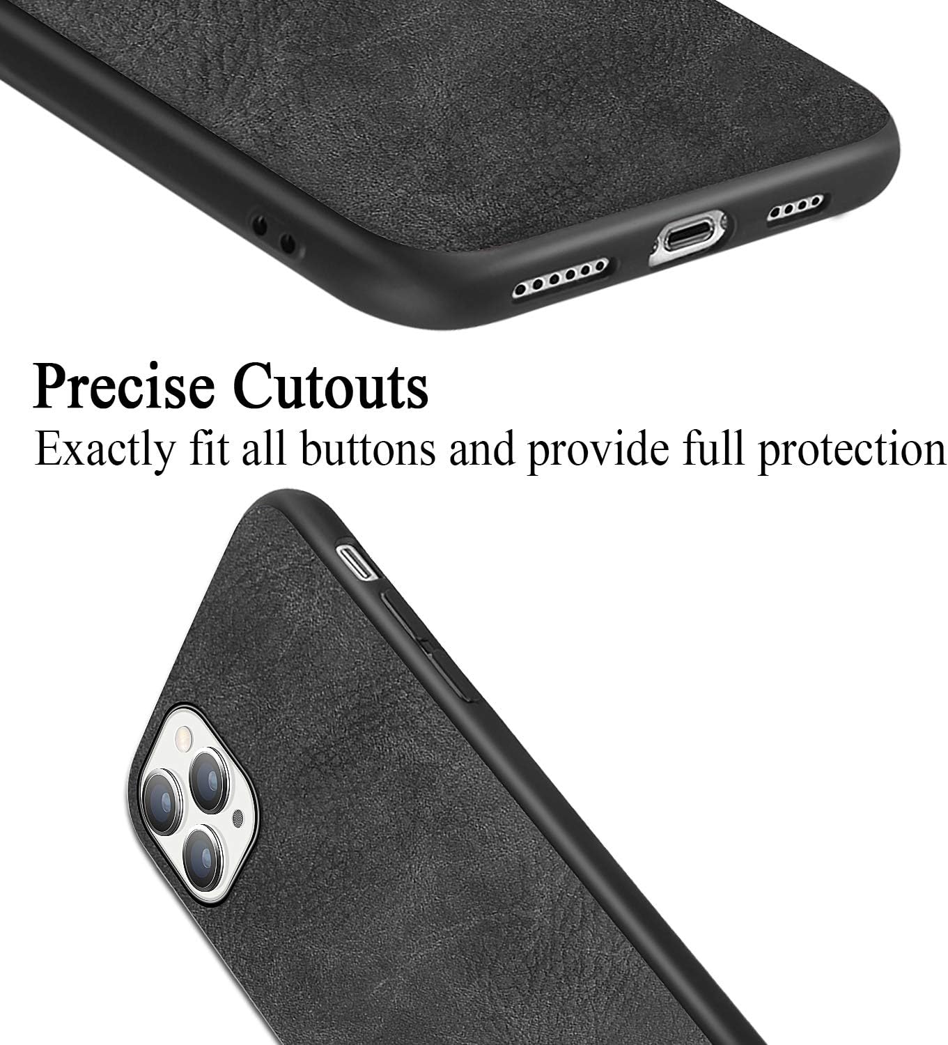SALAWAT Funda para iPhone 11 Pro Max, delgada de piel sintética vintage a prueba de golpes, funda protectora híbrida de policarbonato duro para