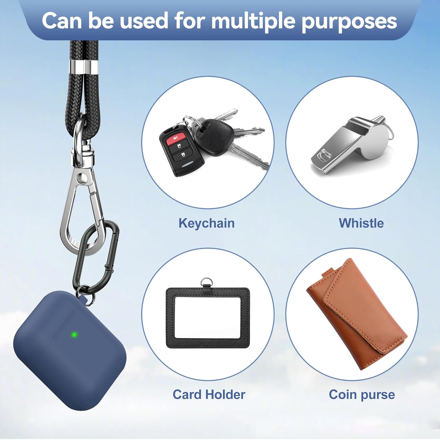 Cordón universal para teléfono celular, cordón cruzado con correa ajustable de nailon para el cuello, compatible con cada teléfono móvil (paquete de