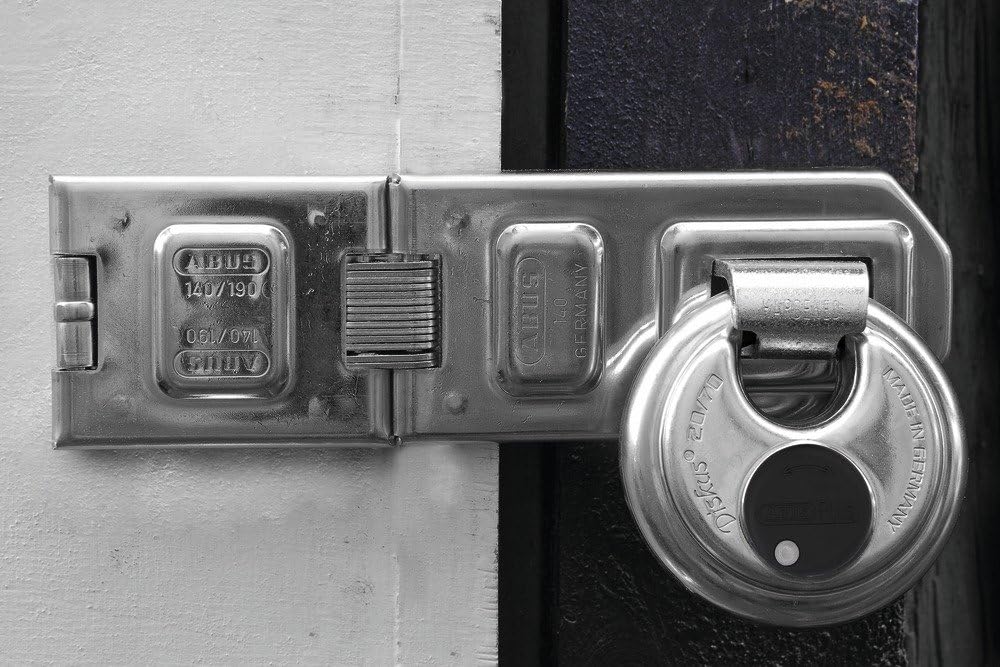 Abus Cerrojo de acero inoxidable 140190 C, 7-12 pulgadas, plateado