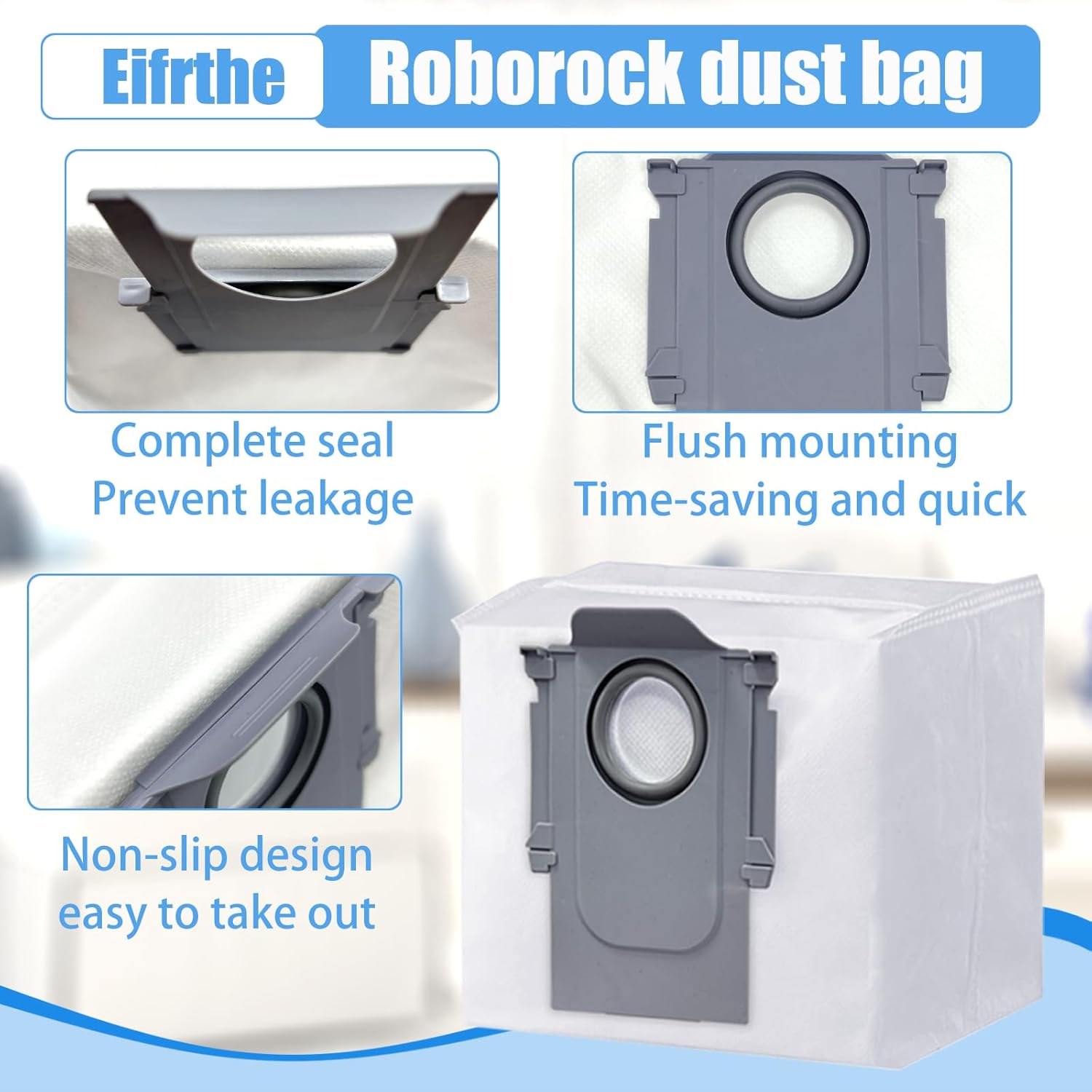 Paquete de 16 bolsas de polvo desechables para roborock Q5 Q5+ Q7 Q7+ Q7 Max Q7 Max+ S7 MaxV Ultra S8+ S8 Pro Ultra, bolsas Roborock Q5 repuesto de