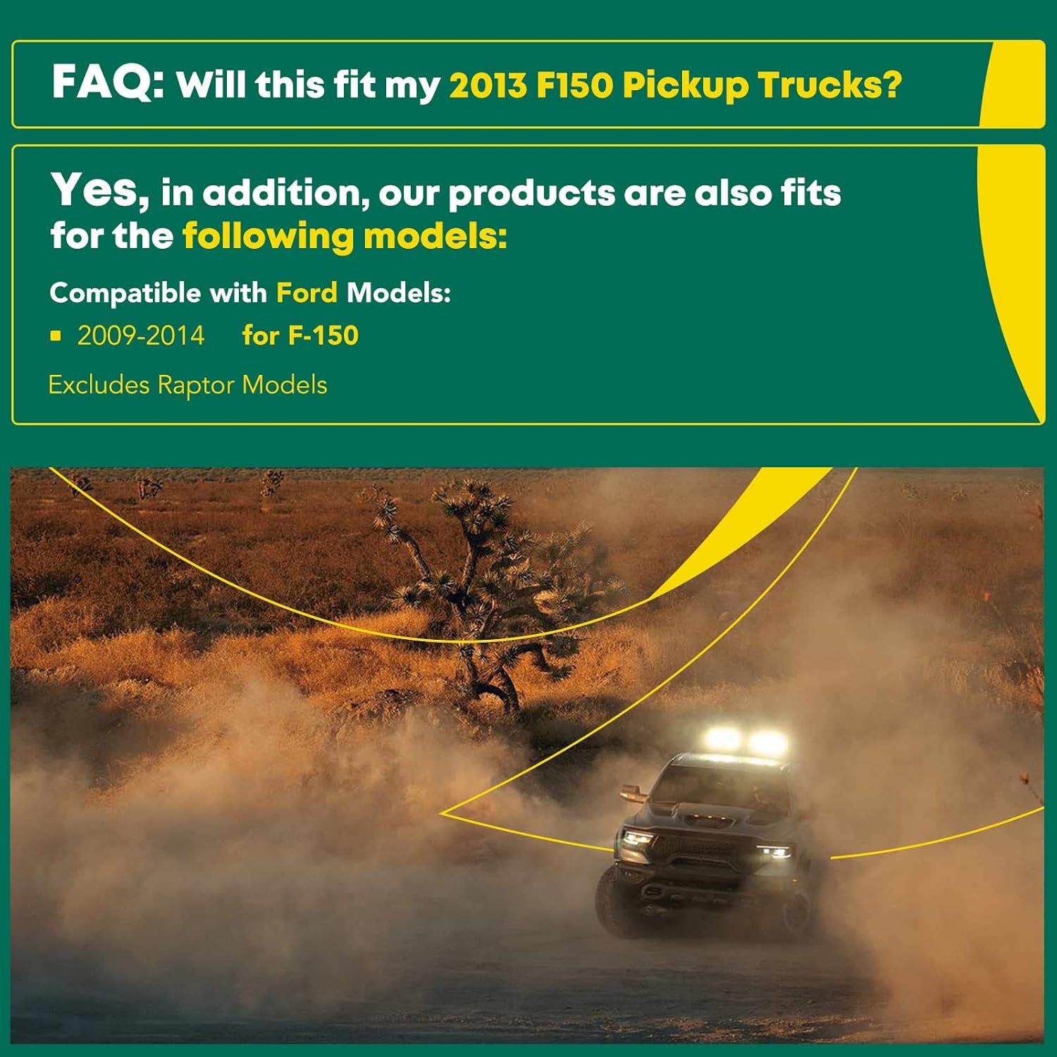 YHTAUTO Juego de 4 guardabarros estilo fábrica de equipo original compatibles con Ford F-150 2009-2014 de 67 pulgadas  78.8 pulgadas  97.8 pulgadas