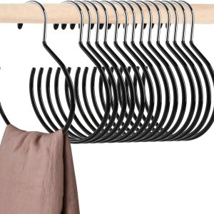 Cedilis Paquete de 15 ganchos para anillos de bufanda, colgador de cinturón sin enganches para armario, organizador de armario, soportes de Cedilis Paquete de 15 ganchos para anillos de bufanda, colgador de cinturón sin enganches para armario, organizador de armario, soportes de